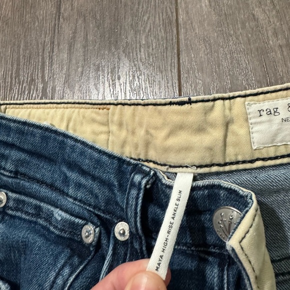 Rag &Bone Maya High Rise Button Front Jean - Size 25 - Picture 6 of 8